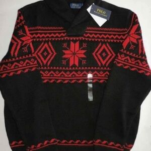 Polo Ralph Lauren Black and Red Sweater